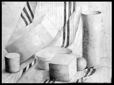 Geometric Shapes Still Life example